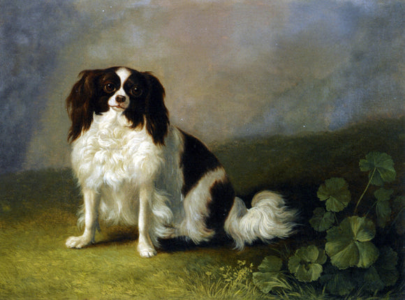  Jacob Philipp Hackert A King Charles Spaniel in a Landscape - Art Print