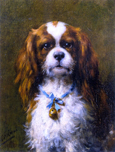  Otto Eerelman A King Charles Spaniel with a Blue Ribon - Art Print