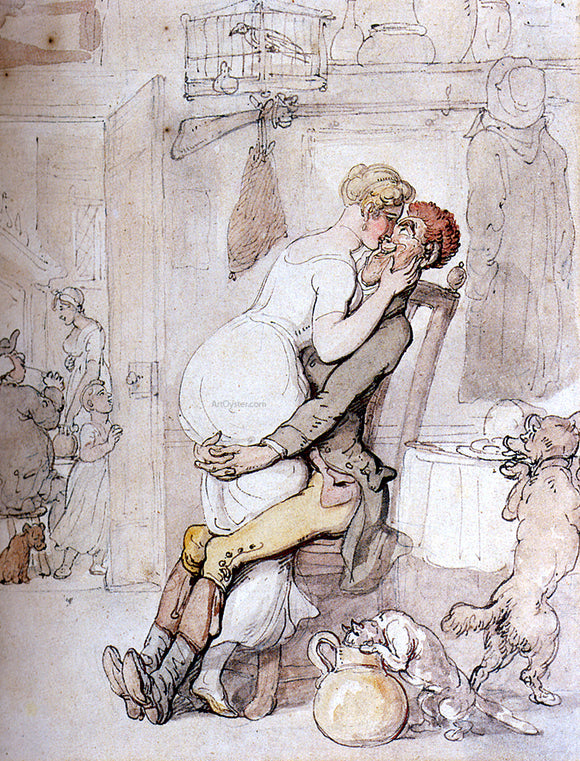  Thomas Rowlandson Kiss In The Kitchen - Art Print