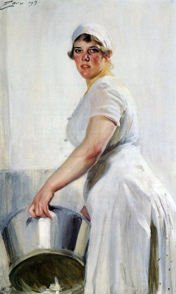  Anders Zorn A Kitchen Maid - Art Print