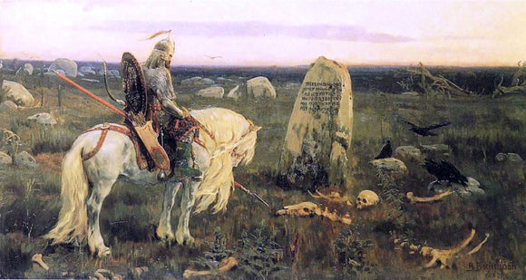  Victor Mikhail Vasnetsov A Knight at the Crossroads - Art Print