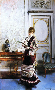 Giovanni Boldini A Lady Admiring a Fan - Art Print