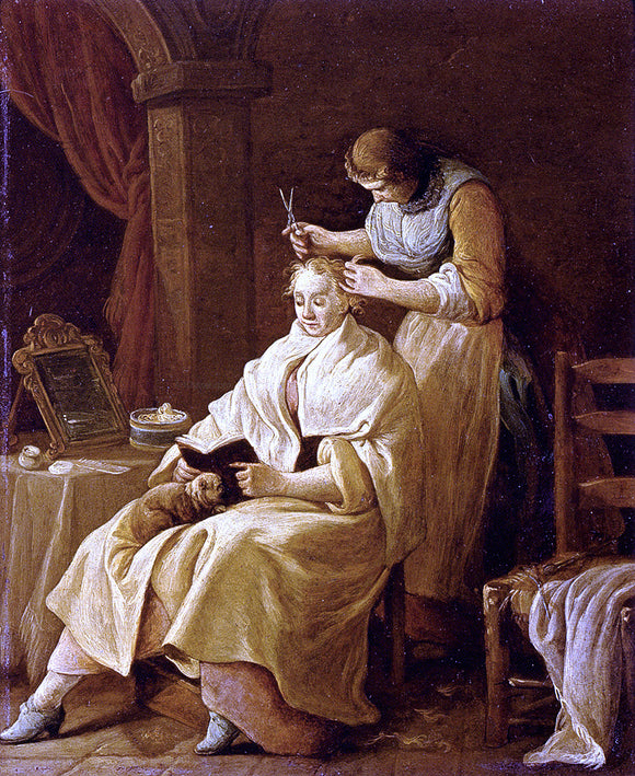  Giuseppe Gambarini A Lady At Her Toilet - Art Print