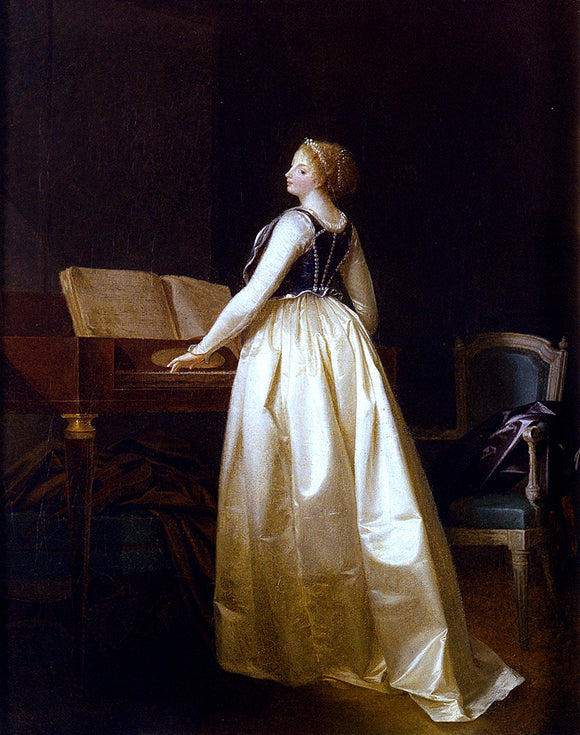  Henri-Nicolas Van Gorp Lady Playing The Virginals - Art Print