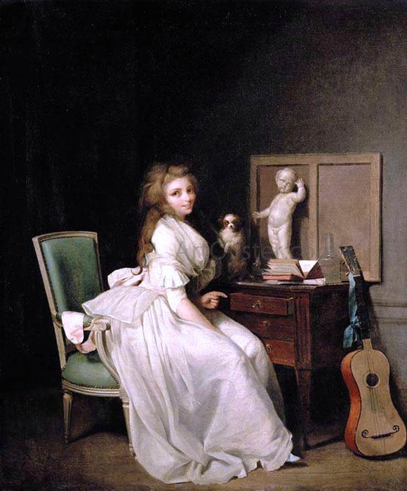  Louis Leopold Boilly A Lady Seated at Her Desk - Art Print