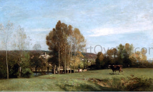  Eugene-Antoine-Samuel Lavielle A Landscape with Cows - Art Print