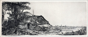 Rembrandt Van Rijn The Large Landscape with a Mill-Sail - Art Print