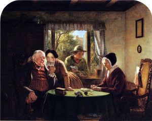  Thomas Webster A Letter From the Colonies - Art Print