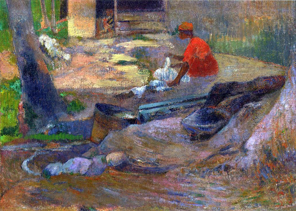  Paul Gauguin A Little Washerwoman - Art Print