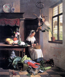  David Emile Joseph De Noter A Maid In The Kitchen - Art Print