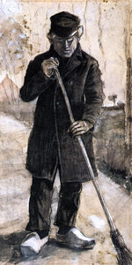  Vincent Van Gogh Man with a Broom - Art Print