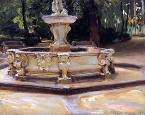  John Singer Sargent A Marble Fountain at Aranjuez, Spain - Art Print