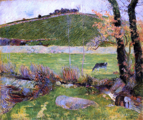  Paul Gauguin A Meadow on the Banks of the Aven - Art Print
