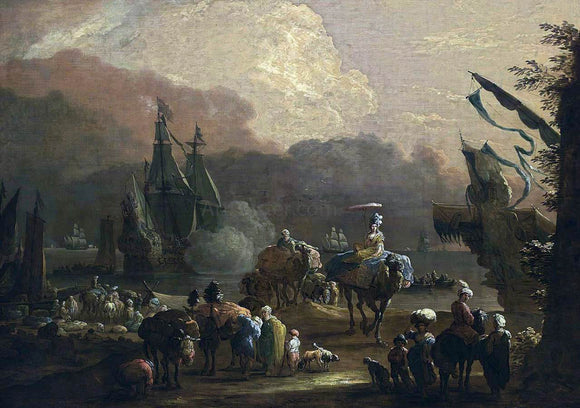  Hendrik Van Minderhout Mediterranean Harbour Scene - Art Print