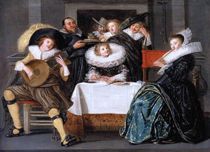  Dirck Hals A Merry Company Making Music - Art Print