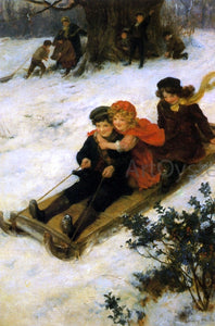  George Sheridan Knowles A Merry Sleigh Ride - Art Print