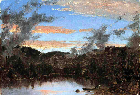  Sanford Robinson Gifford A Mist Rising at Sunset in the Catskills - Art Print