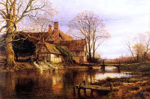  Benjamin Williams Leader A Moated Grange - Art Print