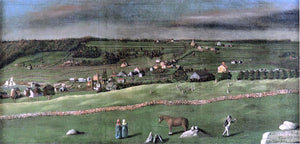  Jonathan Fisher Morning View of Blue Hill Village - Art Print