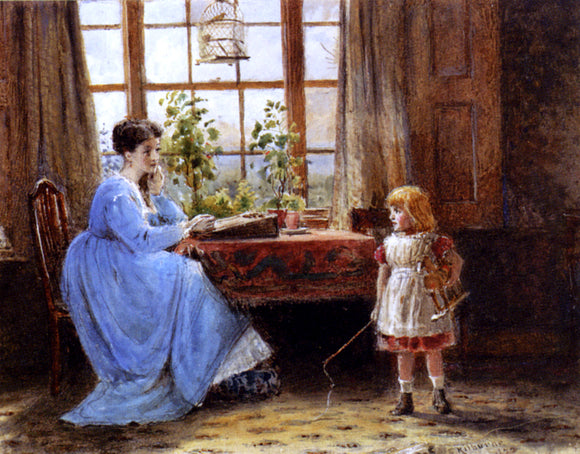  George Goodwin Kilburne Mother And Child in an Interior - Art Print