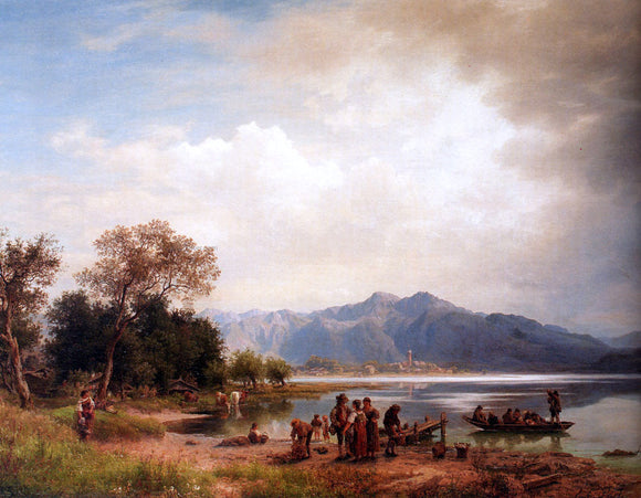  Eduard Carl Post A Mountain Lake, South-Germany - Art Print