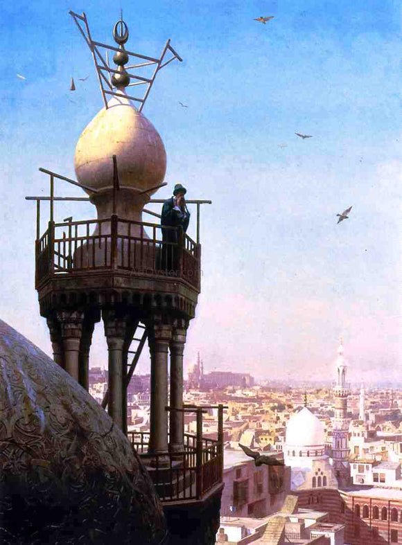  Jean-Leon Gerome A Muezzin Calling the Faithful to Prayer - Art Print