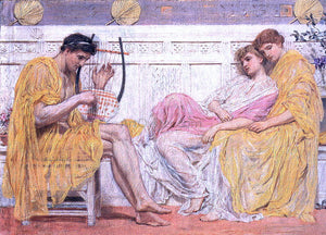  Albert Joseph Moore A Musician - Art Print