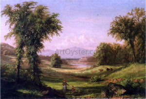  Jr. Samuel Colman A New Hampshire Landscape, with Elma Mary Gove in the Foreground - Art Print