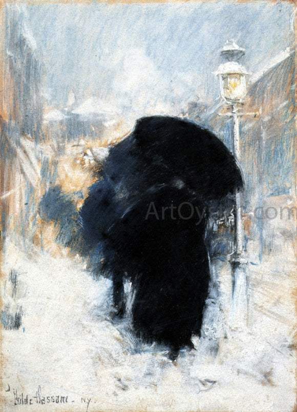  Frederick Childe Hassam New York Blizzard - Art Print