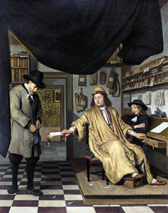  Job Adriaensz Berckheyde A Notary in His Office - Art Print