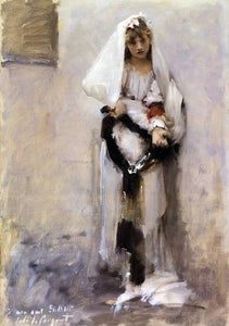  John Singer Sargent A Parisian Beggar Girl (also known as Spanish Beggar Girl) - Art Print