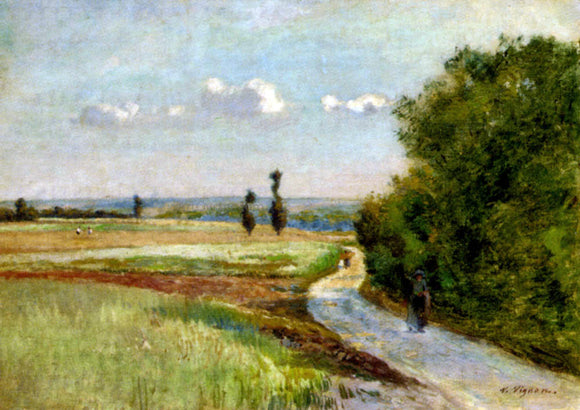  Claude Vignon A path in a pastoral landscape - Art Print