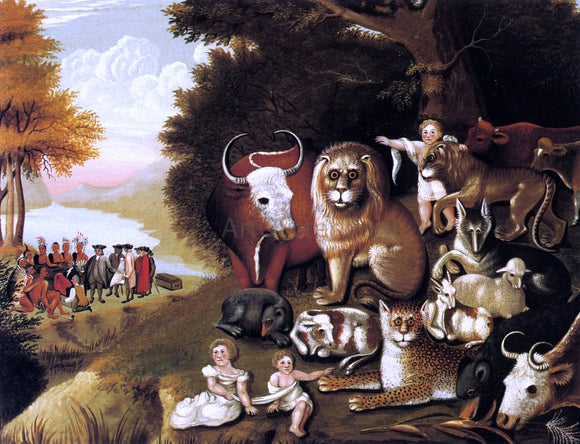  Edward Hicks A Peaceable Kingdom - Art Print