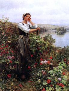  Daniel Ridgway Knight A Pensive Moment - Art Print