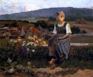  Jean Beauduin A Pensive Moment - Art Print