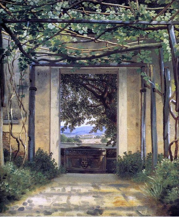  Christoffer Wilhelm Eckersberg A Pergola - Art Print