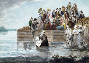  Pavel Petrovich Svinin A Philadelphia Anabaptist Immersion During a Storm - Art Print