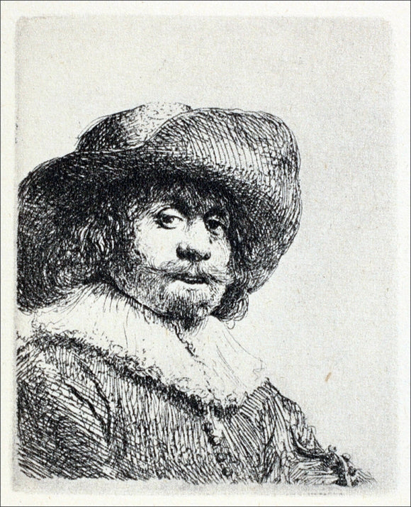  Rembrandt Van Rijn Portrait of a Man with a Broad-Brimmed Hat and a Ruff - Art Print