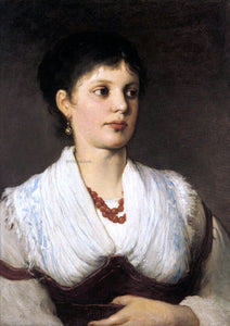  Gabriel Cornelius Ritter Von Max A Portrait of a Woman in Native Costume - Art Print