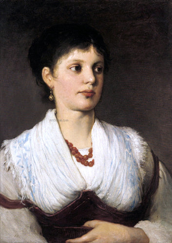  Gabriel Cornelius Ritter Von Max A Portrait of a Woman in Native Costume - Art Print
