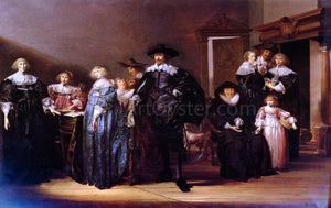  Pieter Codde A Portrait Of THe Family Twent In An Interior - Art Print