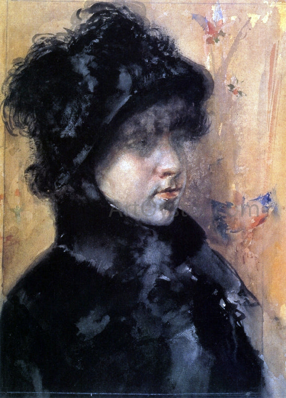  William Merritt Chase A Portrait Study - Art Print