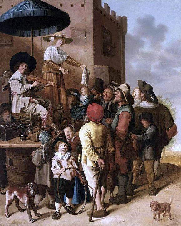  Jan Miense Molenaer A Quack and His Assistant - Art Print