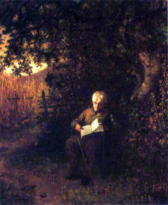  Eastman Johnson A Quiet Hour - Art Print