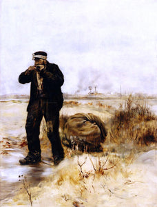  Jean-Francois Raffaelli A Ragman Lighting His Pipe - Art Print