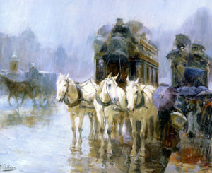  Ulpiano Checa Y Sanz A Rainy Day - Art Print