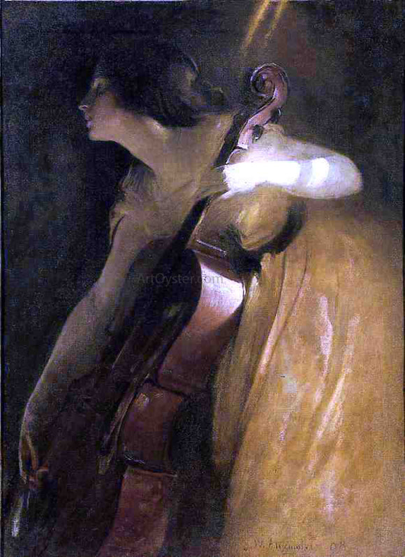  John White Alexander A Ray of Sunlight (also known as The Cellist) - Art Print