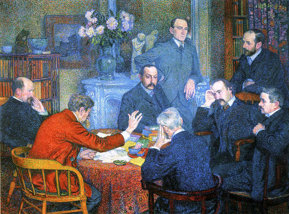  Theo Van Rysselberghe Reading by Emile Verhaeren - Art Print