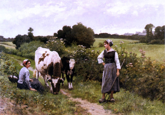  Edouard Bernard Debat-Ponsan A Rest Along the Way - Art Print