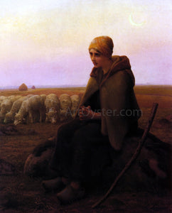  Aime Perret A Resting Shepherdess - Art Print